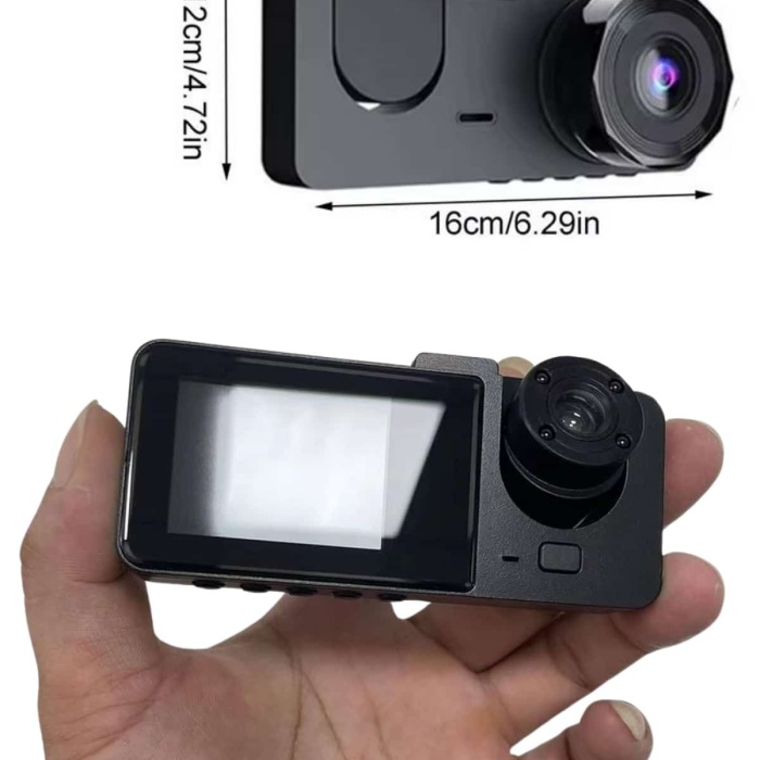 KESGİN MARKET ® Araç İçi Dikiz Kamerası Sürüş Kaydedici 3 Lensli DVR Kamera