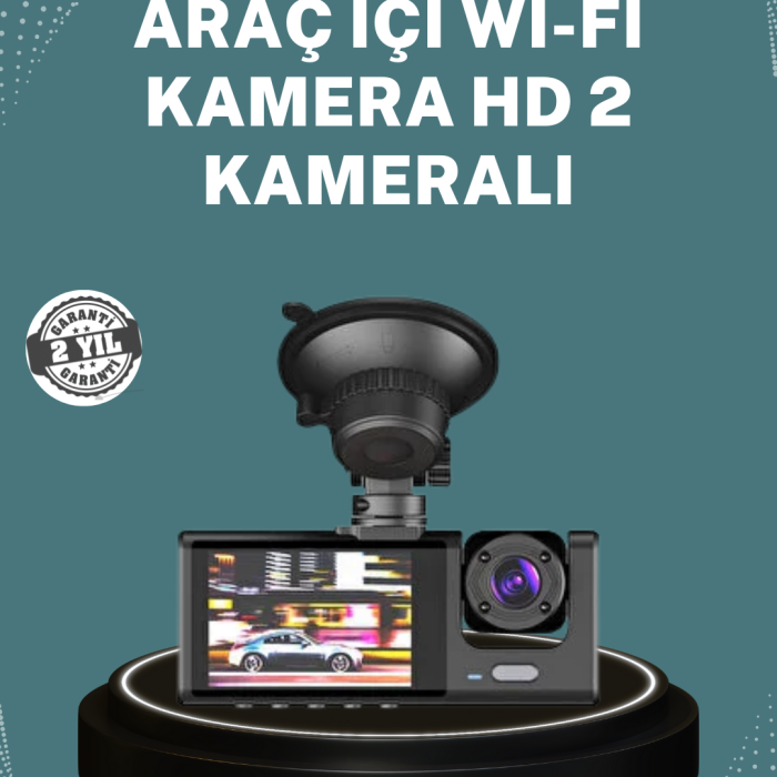 KESGİN MARKET ® Gece Görüşlü DVR 3 Lensli Araç İçi Sürüş Kamerası Video Kaydedici