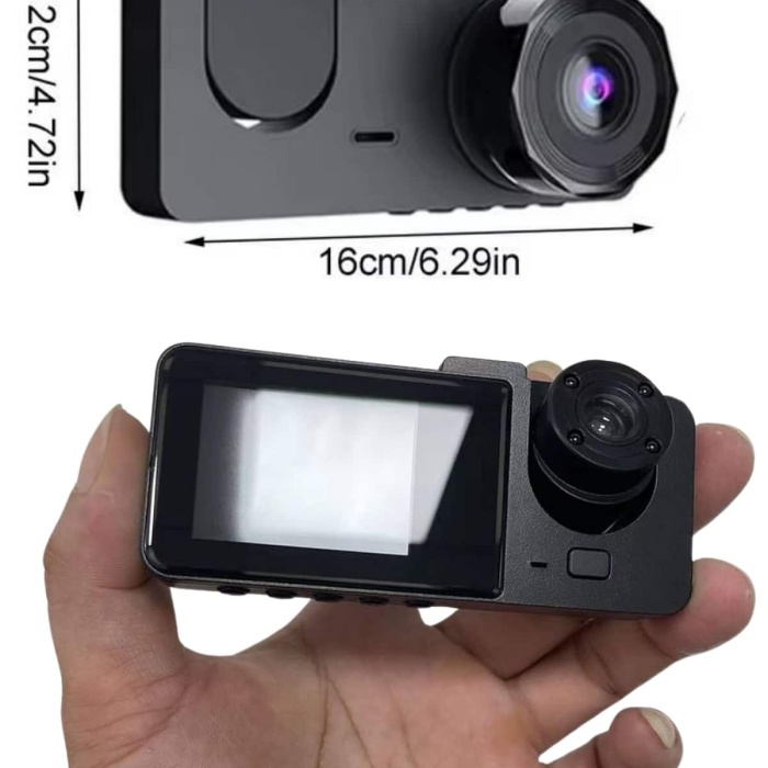 KESGİN MARKET ® 3 Kameralı 2 İnç 1080P Araç İçi Kamera Sürüş Kamerası CarPlay