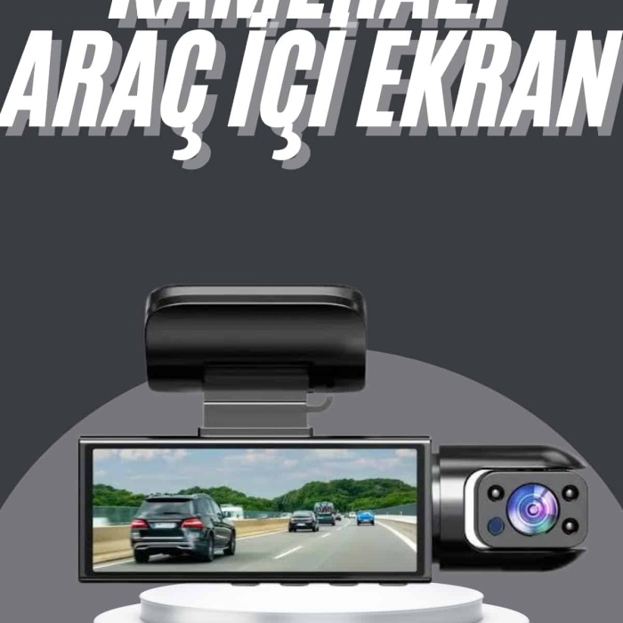 KESGİN MARKET ® Video ve Fotoğraf Kaydedici Sürüş Kamerası Ön ve Arka Çift Kameralı