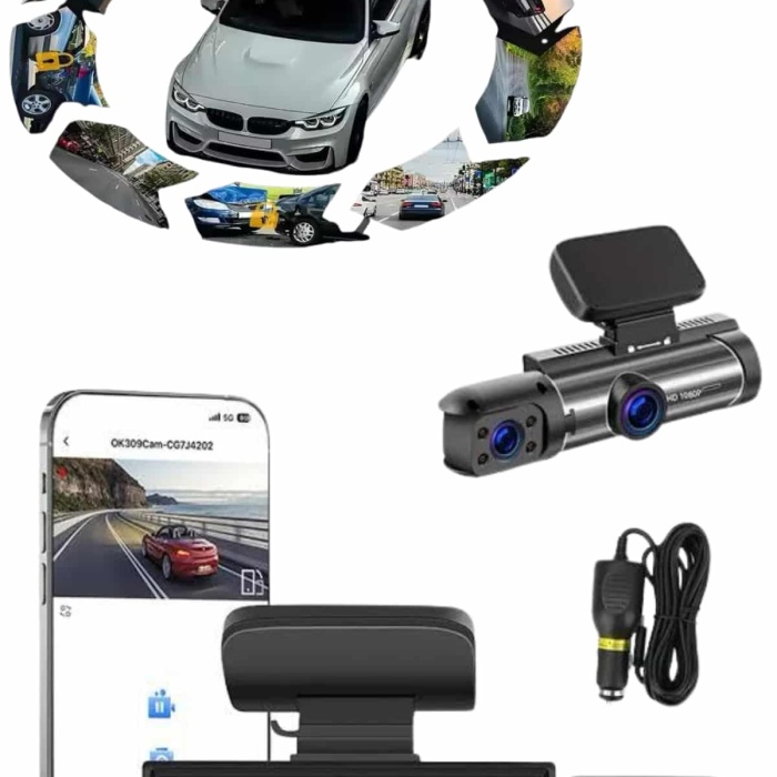 KESGİN MARKET ® Video ve Fotoğraf Kaydedici Sürüş Kamerası Ön ve Arka Çift Kameralı