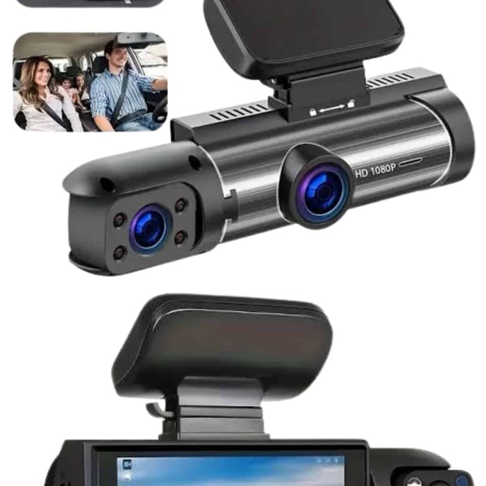 KESGİN MARKET ® Araç Kamerası Black Box Çift Kameralı Ekranlı Full HD Sürüş Kamerası