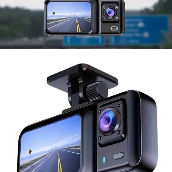 KESGİN MARKET ® 1080p Sürüş Kaydedici 2 İnç Araç Araba Ön İç Arka DVR IPS Ekran