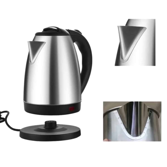 KESGİN MARKET ® Kettle Su Isıtıcı C F Priz Uyumlu 220 - 240 V Paslanmaz Çelik Kablolu