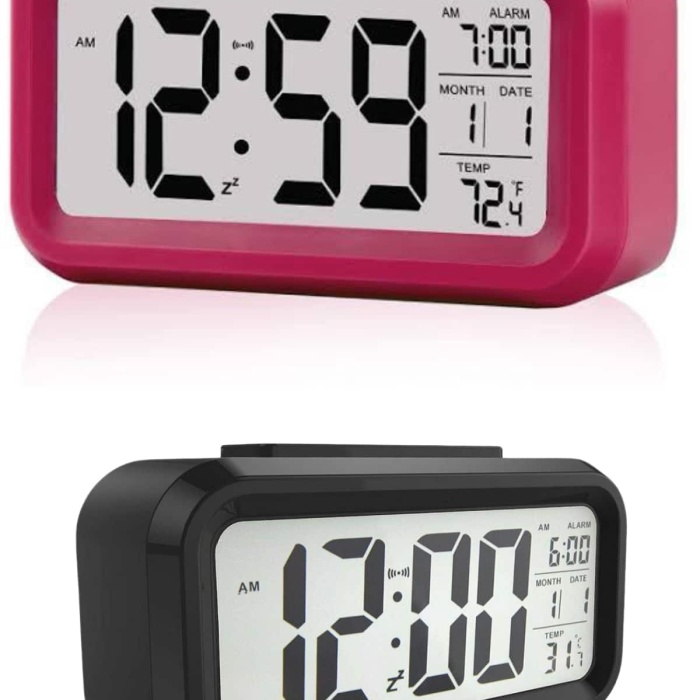 KESGİN MARKET ® Dijital Masa Saati Termometre Takvim Led Ekran Pilli Ev Ofis Masası