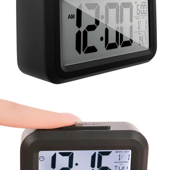 KESGİN MARKET ® Gece Dijital Masa Saati Dijital Alarmlı Led Ekran Pilli Çalar Saat
