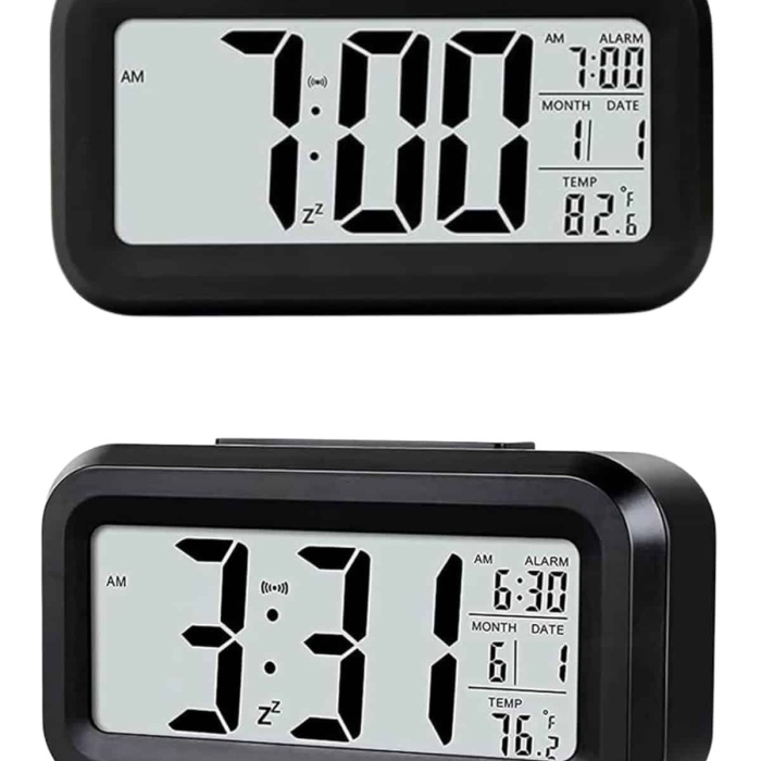 KESGİN MARKET ® Gece Dijital Masa Saati Dijital Alarmlı Led Ekran Pilli Çalar Saat