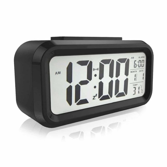 KESGİN MARKET ® Dijital Masa Saati Takvim Çalar Saat Alarmlı Işıklı Led Ekran Pilli