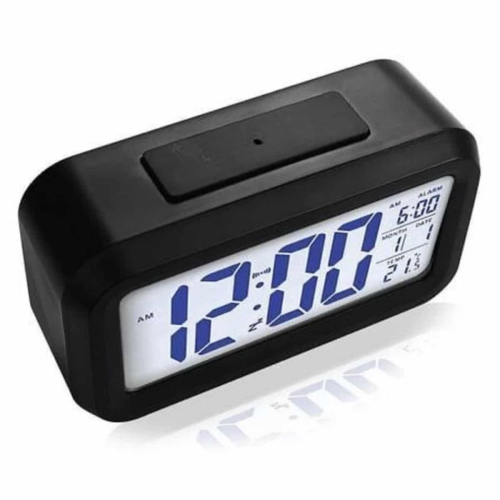KESGİN MARKET ® Dijital Masa Saati Takvim Çalar Saat Alarmlı Işıklı Led Ekran Pilli