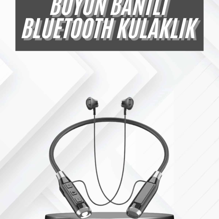 KESGİN MARKET ® Bluetooth Kulaklık 120 Saat Kullanım Süresi Boyun Askılı Bluetooth Kablosuz Kulaklık