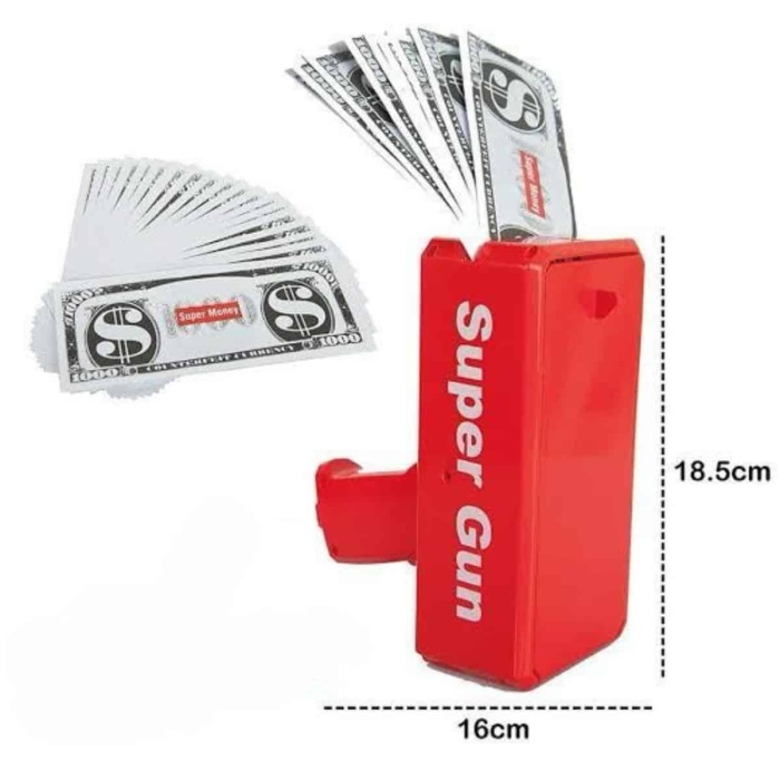 KESGİN MARKET ® Kırmızı Çocuklara Özel Para Fırlatma Makinesi Para Saçma Tabancası