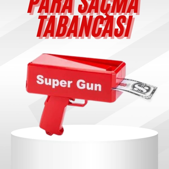 KESGİN MARKET ® Çocuklara Özel Eğlenceli Para Saçma Makinası Parti Oyuncağı Kırmızı