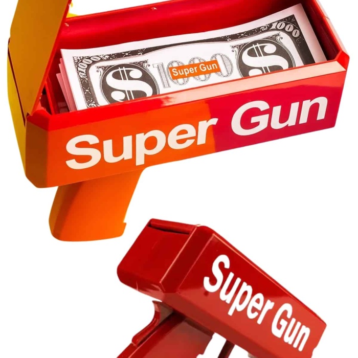 KESGİN MARKET ® Çocuklara Özel Eğlenceli Para Saçma Makinası Parti Oyuncağı Kırmızı