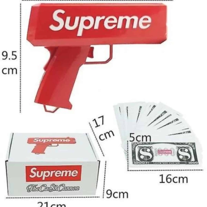 KESGİN MARKET ® Çocuklara Özel Eğlenceli Para Saçma Makinası Parti Oyuncağı Kırmızı