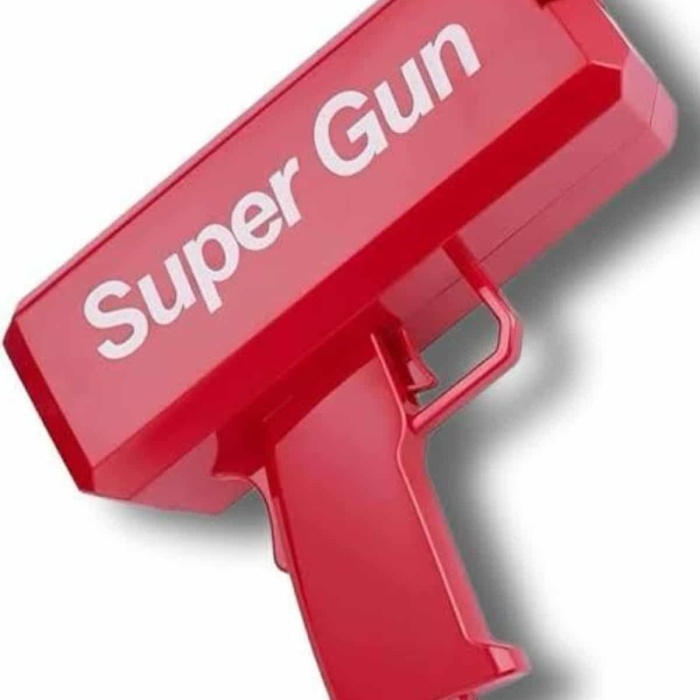 KESGİN MARKET ® Para Dolar Saçma Para Atma Tabancası Otomatik Kırmızı Oyuncak