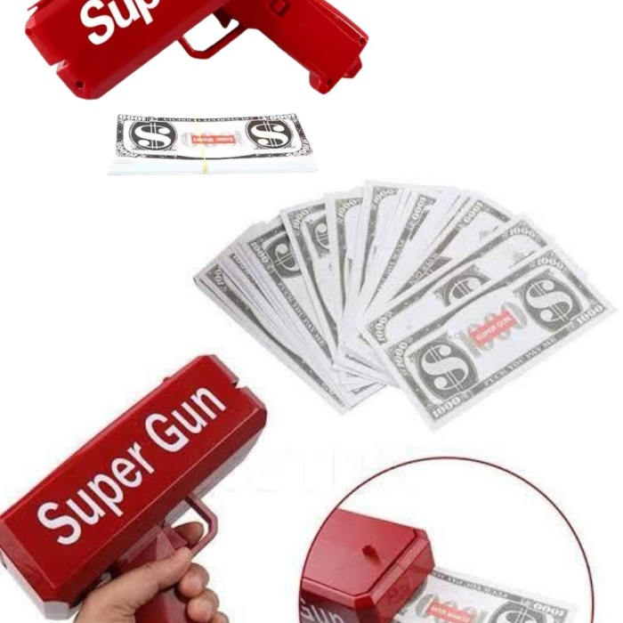 KESGİN MARKET ® Para Dolar Atma Makinası Super Money Gun Para Saçma Fırlatma Tabancası