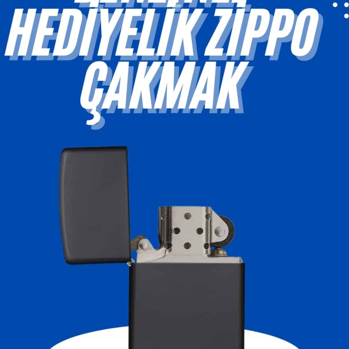 KESGİN MARKET ® Doldurulabilir Siyah Benzinli Çakmak Metalik