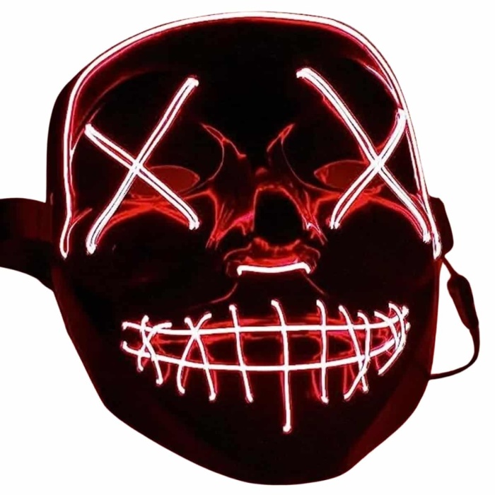 KESGİN MARKET ® Işıklı Led Maske Parti Eğlence Maskesi Hallowen Neon Maske