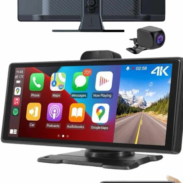 KESGİN MARKET ® Android ve İOS Uyumlu Ön Arka Çift Kameralı Araç Ekranı Dokunmatik CarPlay