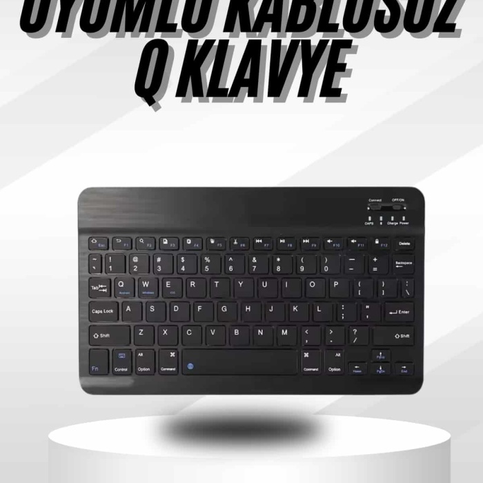 KESGİN MARKET ® Kablosuz Bluetooth Bağlantılı Taşınabilir Q Klavye Tüm Cihazlara Uyumlu