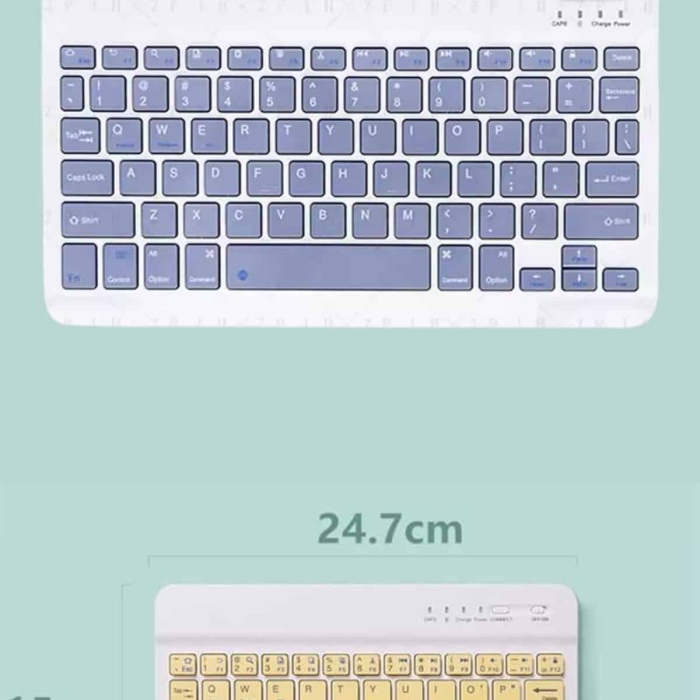 KESGİN MARKET ® Android ve İOS Uyumlu Bluetooth Kablosuz Türkçe Q Klavye Renkli