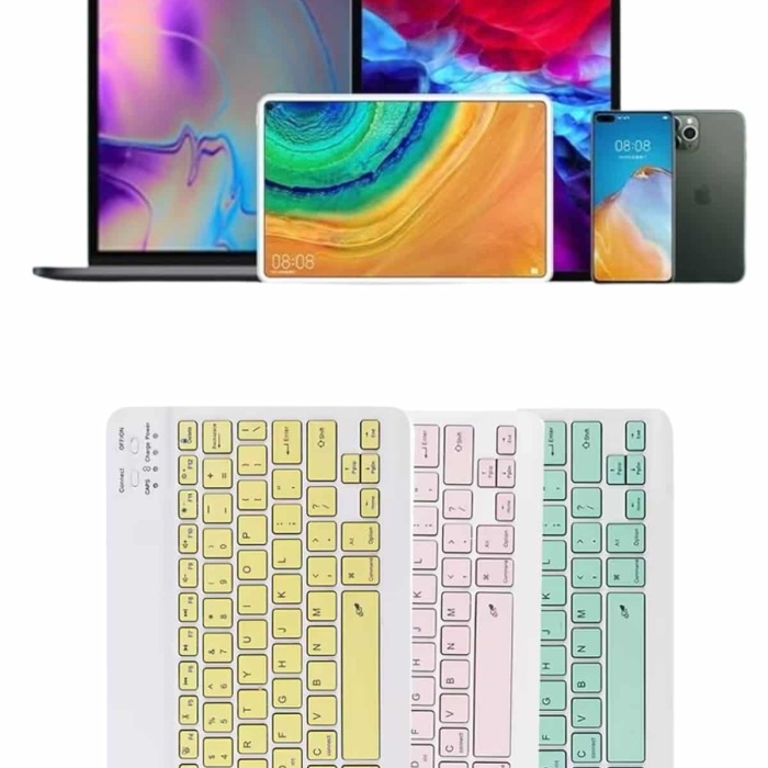 KESGİN MARKET ® Uyumlu Kablosuz Bluetooth Şarj Edilebilir Mini Q Klavye