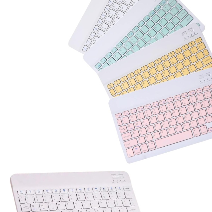 KESGİN MARKET ® Uyumlu Kablosuz Bluetooth Şarj Edilebilir Mini Q Klavye