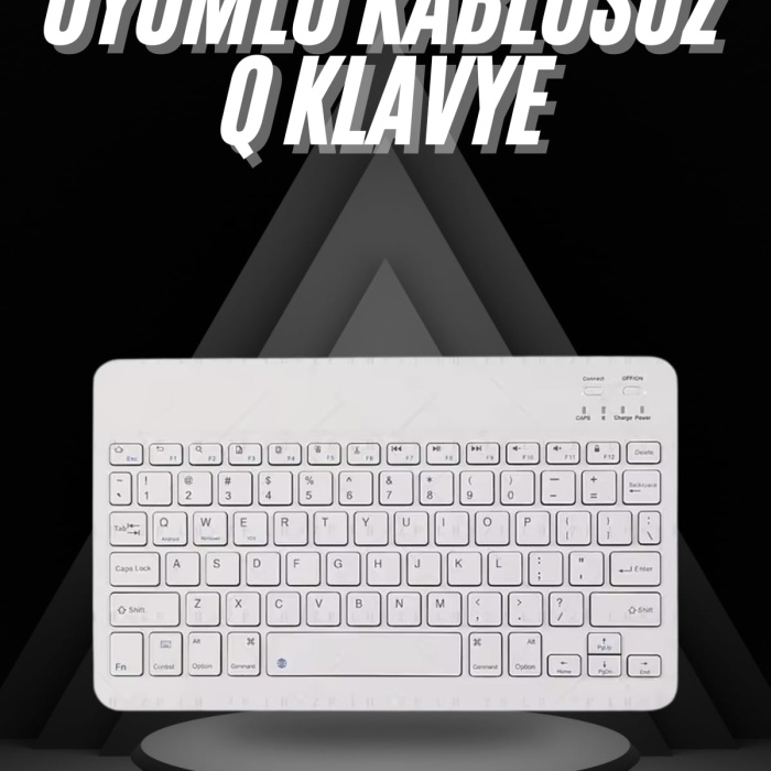KESGİN MARKET ® Q Klavye Türkçe Bluetooth Klavye Tüm Cihazlara Uyumlu Kablosuz