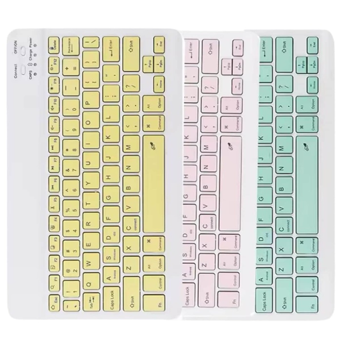 KESGİN MARKET ® Bluetooth Şarj Edilebilir Mini Q Klavye Kablosuz Taşınabilir