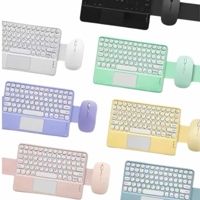KESGİN MARKET ® Bluetooth Touchpad Klavye Ultra İnce Taşınabilir Q Klavye