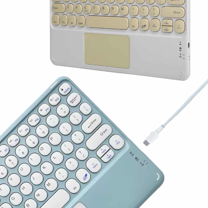 KESGİN MARKET ® Bluetooth Touchpad Klavye Ultra İnce Taşınabilir Q Klavye