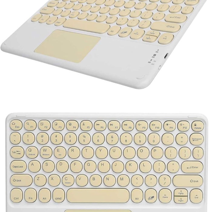 KESGİN MARKET ® Bluetooth Touchpad Klavye Ultra İnce Taşınabilir Q Klavye