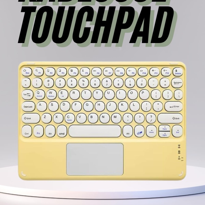 KESGİN MARKET ® Profesyonel Wifi Q Klavye Bluetooth Klavye Touchpad 10.8 Inç