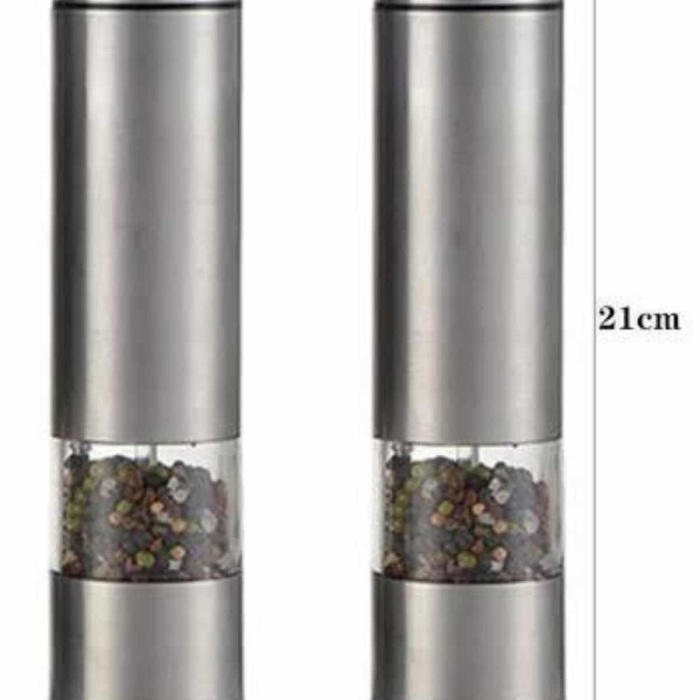 KESGİN MARKET ® Işıklı Otomatik Tuz ve Karabiber Öğütücü Baharat Öğütücü