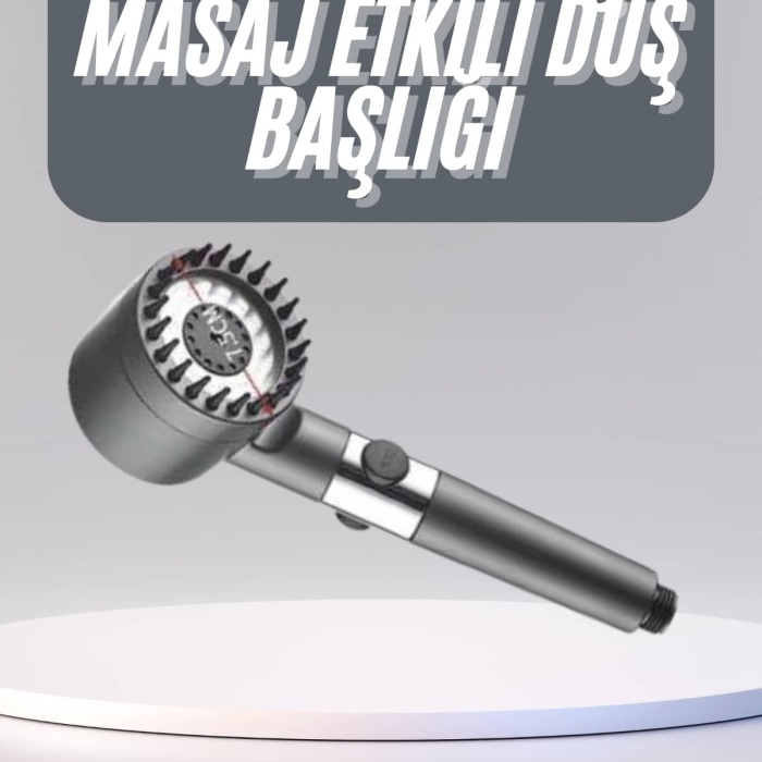 KESGİN MARKET ® Yüksek Performanslı Masaj Etkili Su Tasarruflu Duş Başlığı Krom Kaplama Uzun Ömürlü