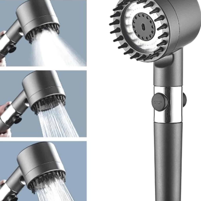 KESGİN MARKET ® Yüksek Performanslı Masaj Etkili Su Tasarruflu Duş Başlığı Krom Kaplama Uzun Ömürlü