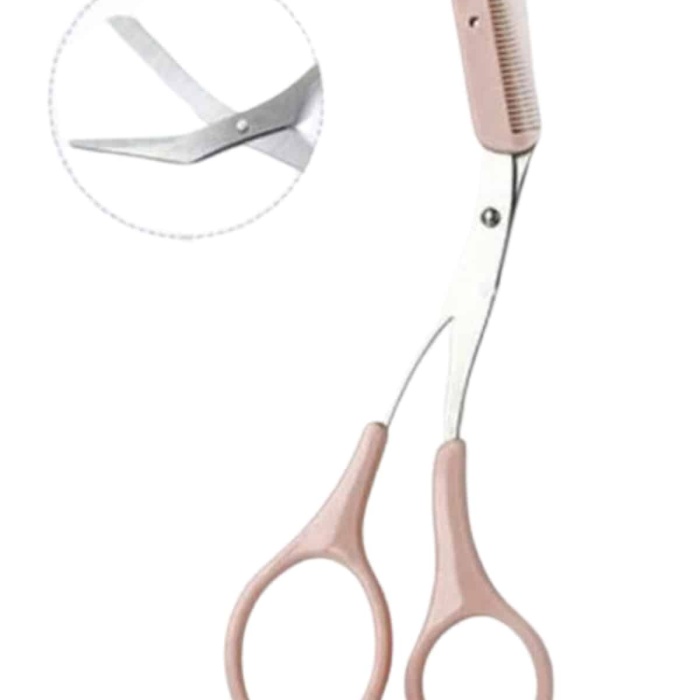 KESGİN MARKET ® 2li Kaş Bakım Seti Taraklı Kaş Makası Ve Kaş Usturası Kaş Şekillendirici