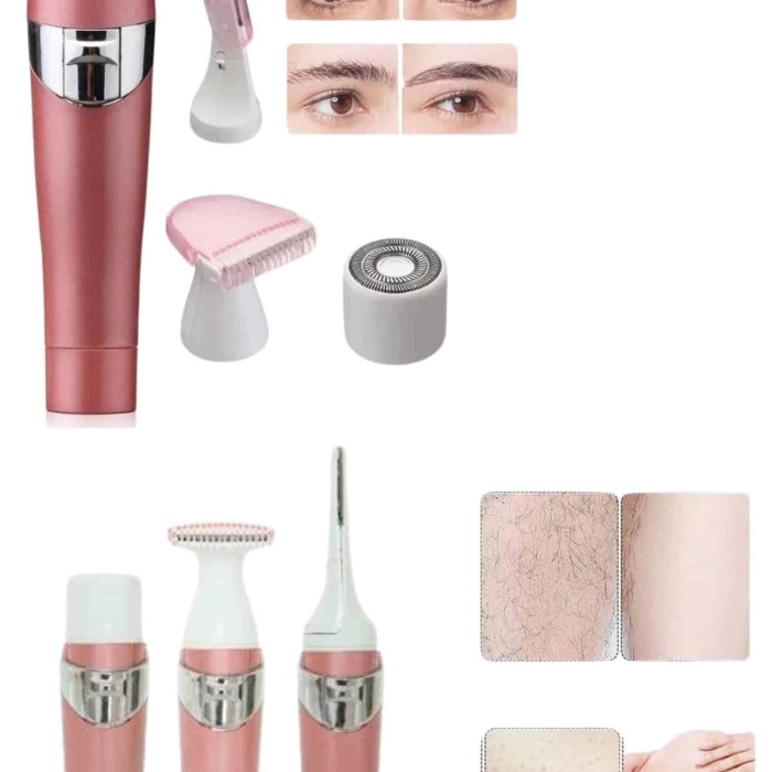 KESGİN MARKET ® Yüz Kaş ve Tüm Vücut Epilasyon Aleti 3 Başlıklı Hassas Ciltlere Uygun Epilatör