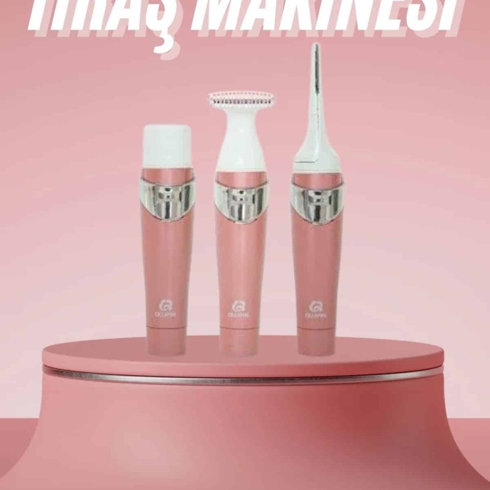 KESGİN MARKET ® 3 Başlıklı Kıl Tüy Temizleyici Epilasyon Aleti Tüm Cilt Tiplerine Uygun