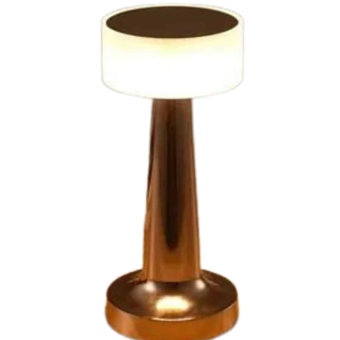 KESGİN MARKET ® Kablosuz Renkli Masa ve Gece Lambası Altın Rengi Dokunmatik Led Lamba