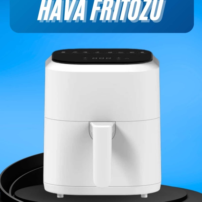 KESGİN MARKET ® Hava Fritözü 4L Airfryer Pratik Uzun Ömürlü Yağsız Pişirme Taşınabilir