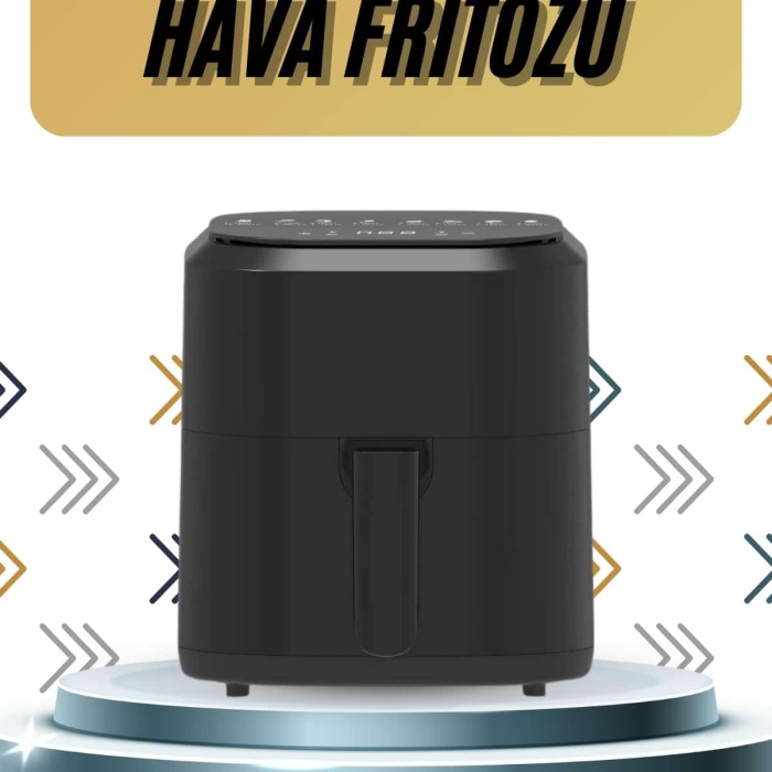 KESGİN MARKET ® 4L Airfryer Hazneli Hava Fritözü Yağsız Fritöz Taşınabilir Fırın İşlevi Gören Pratik