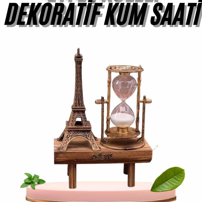KESGİN MARKET ® Paris Eyfel Kulesi Hediyelik Eyfel Retro Kum Saati Dekoratif Eşya