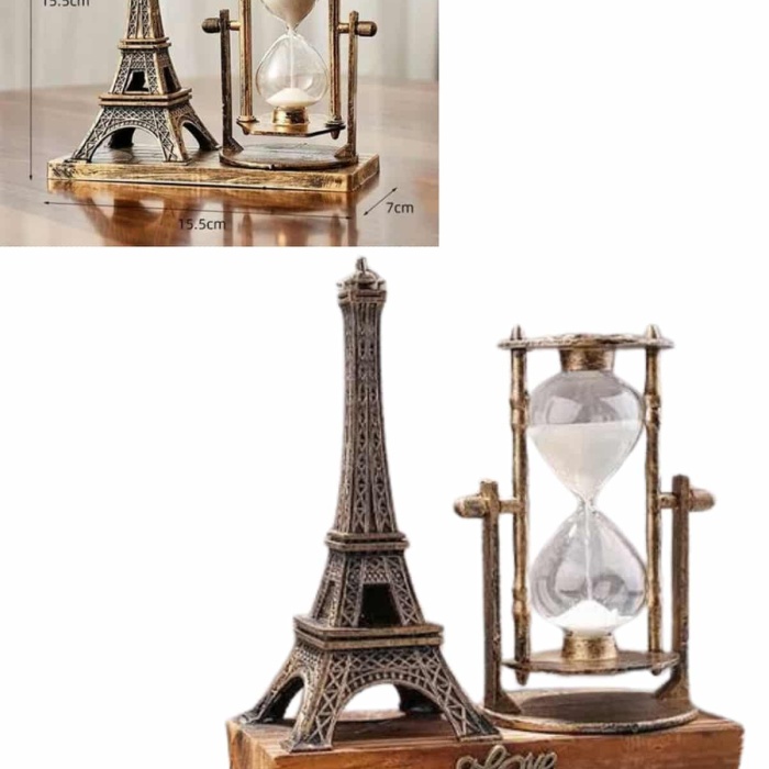 KESGİN MARKET ® Paris Eyfel Kulesi Hediyelik Eyfel Retro Kum Saati Dekoratif Eşya