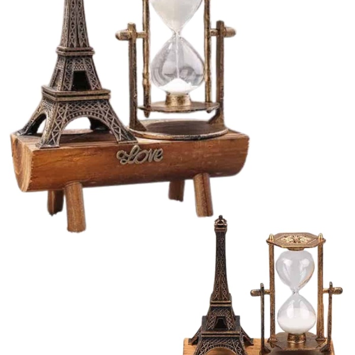 KESGİN MARKET ® Paris Eyfel Kulesi Hediyelik Eyfel Retro Kum Saati Dekoratif Eşya