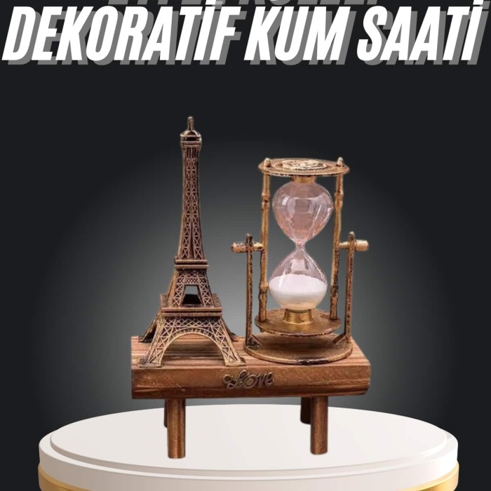 KESGİN MARKET ® Eyfel Kuleli Kum Saati Dekoratif Hediyelik Eşya Retro Eyfel Kulesi