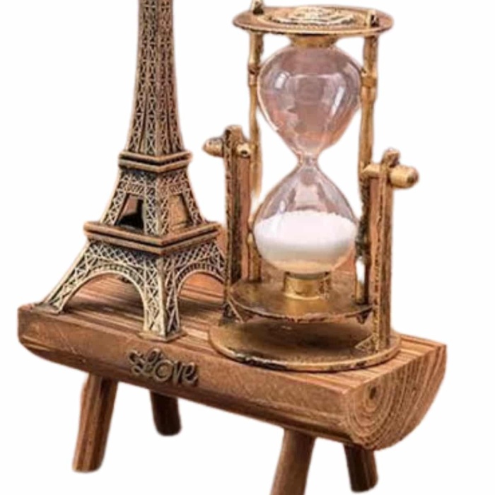 KESGİN MARKET ® Eyfel Kuleli Kum Saati Dekoratif Hediyelik Eşya Retro Eyfel Kulesi