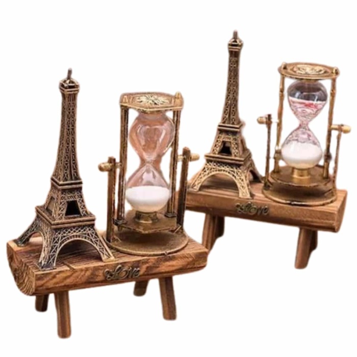 KESGİN MARKET ® Eyfel Kuleli Kum Saati Dekoratif Hediyelik Eşya Retro Eyfel Kulesi