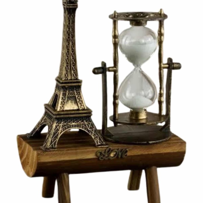 KESGİN MARKET ® Eyfel Kuleli Kum Saati Dekoratif Hediyelik Eşya Retro Eyfel Kulesi