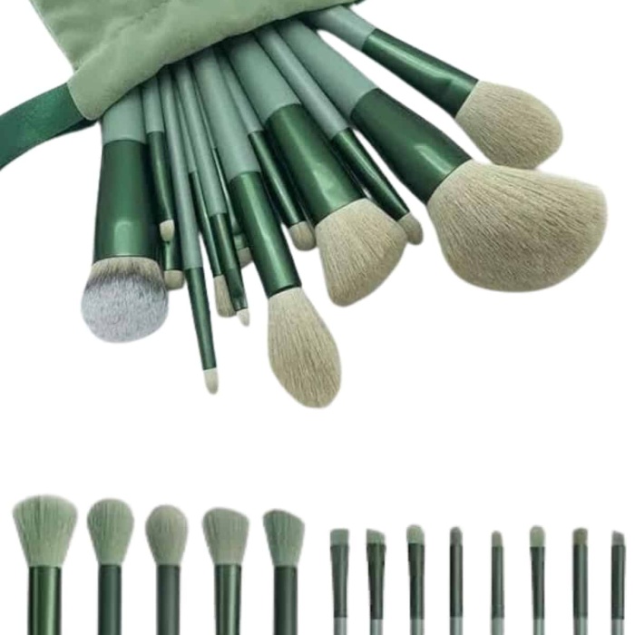 KESGİN MARKET ® Dayanıklı Makyaj Fırçası Seti 13 Parça Yumuşak Kıllı Fırçalar Allık Fondöten Far Fırçası